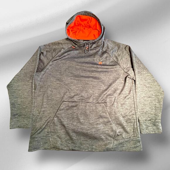 Russell Pullover Fleece Hoodie Mens XXL Gray Handwarmer Front Pockets 86.9=A0027 - Picture 1 of 10